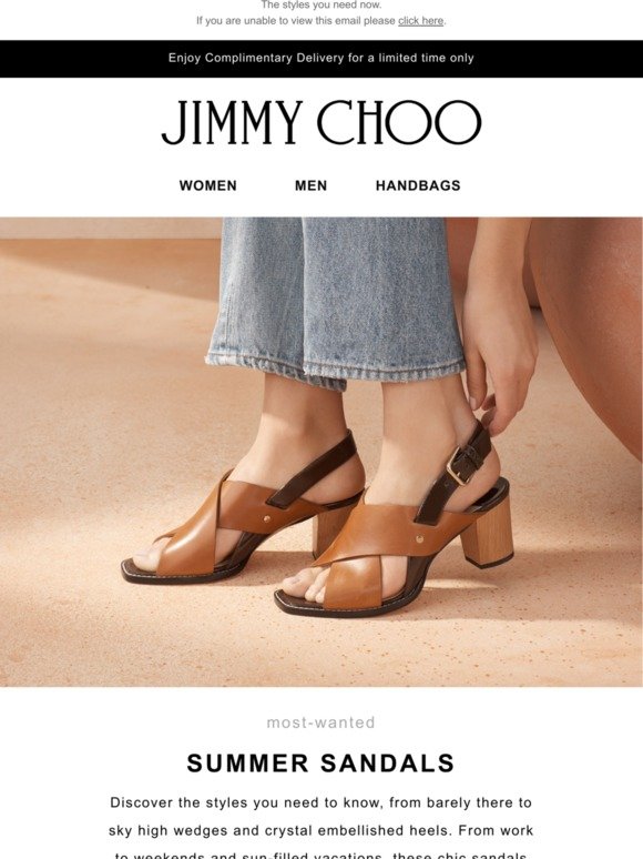 JIMMY CHOO: Summer Sandals + Complimentary Standard Delivery | Milled