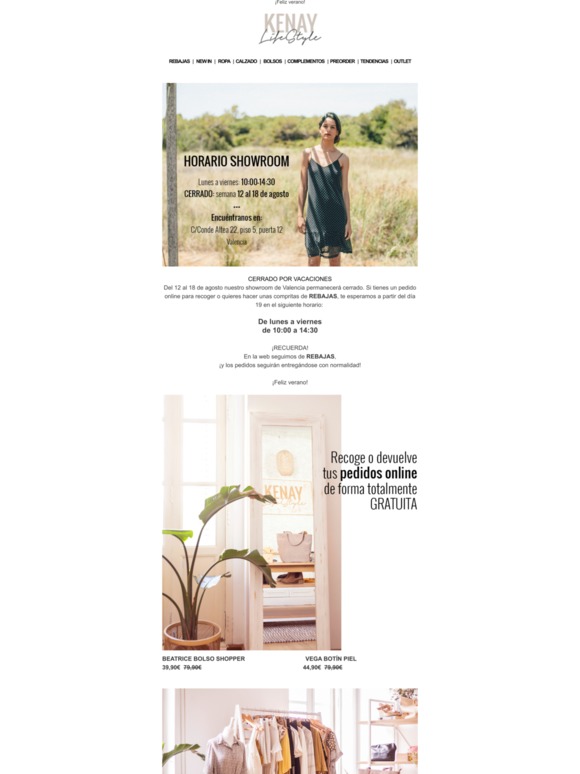 Horario agosto Showroom Valencia.
