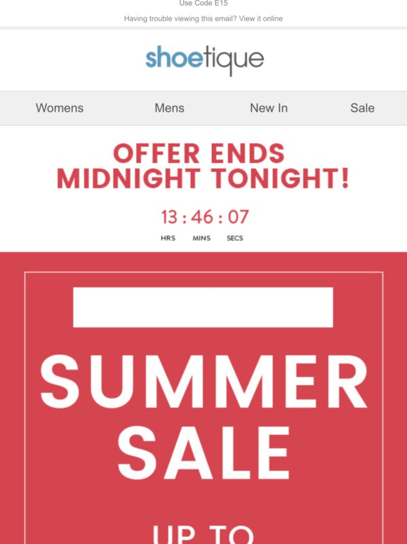 Summer Sale + Get An Extra 15% Off Ends Midnight! 🌞
