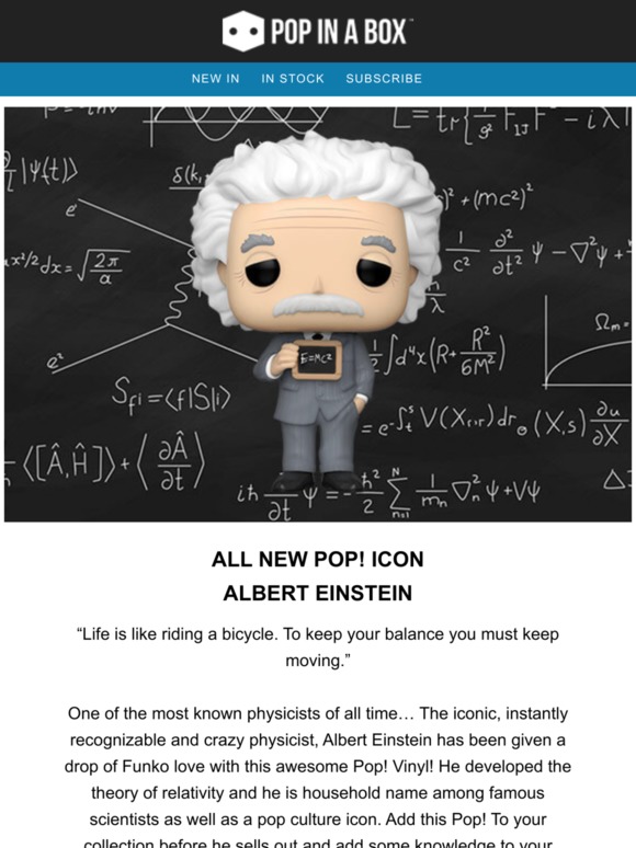 Pop In A Box Us All New Albert Einstein Pop Pre Order Now Milled