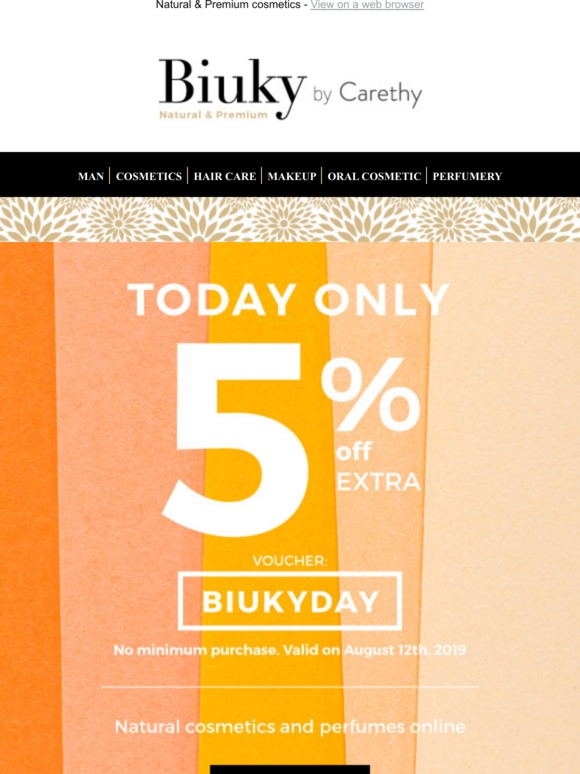 -5% 𝗘𝗫𝗧𝗥𝗔 | Natural cosmetics and perfumes online  🌿