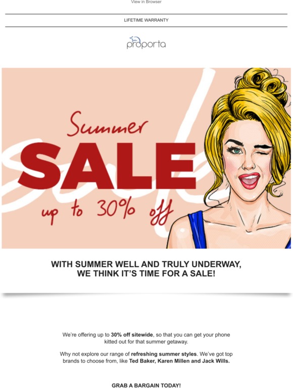 Up to 30% off Sitewide in our Summer Sale