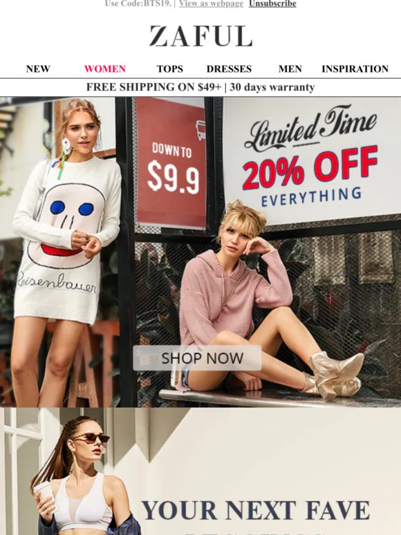 Don't Forget! Enjoy an extra 20% off sale ends tonight!