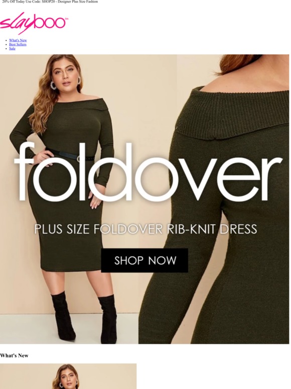 New Off Shoulder Ribbed Knit Dress + More 20% Off