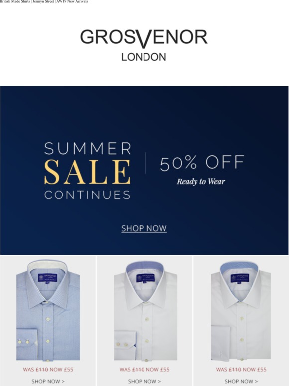 50% OFF Sale Continues Online