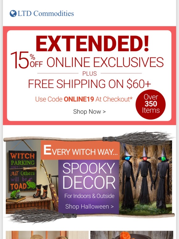 LTD Commodities LLC NEW 🎃 Halloween Decor + SALE EXTENDED! Milled