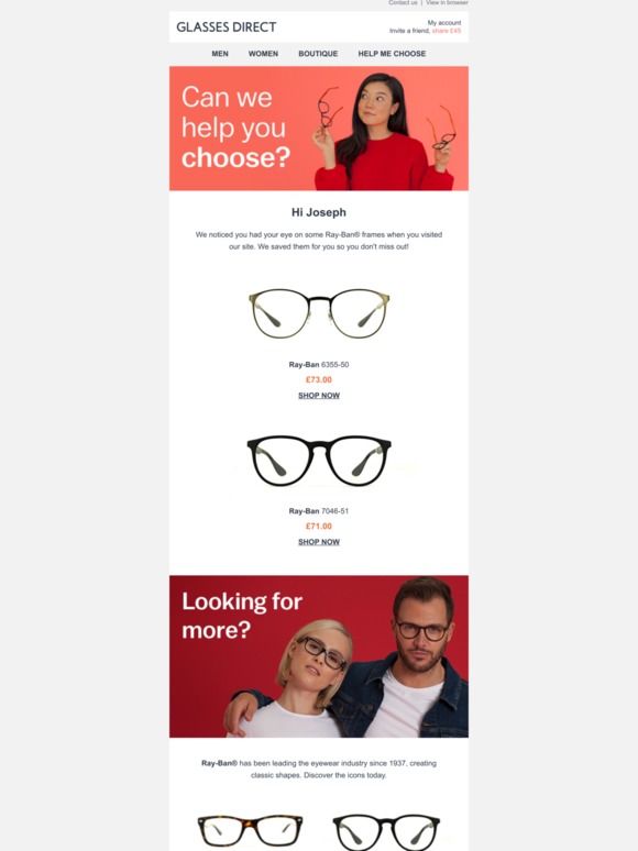 glasses direct ray ban