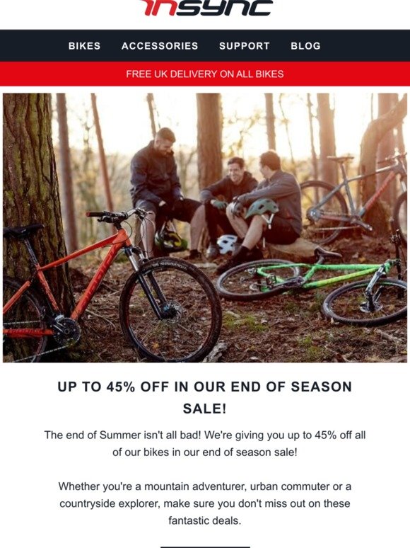 End of Season Sale – get your bike now