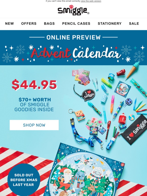 Smiggle: Our Advent Calendar is HERE 🎄🎅 Milled Smiggle: Our Advent Calendar is HERE 🎄🎅 Milled