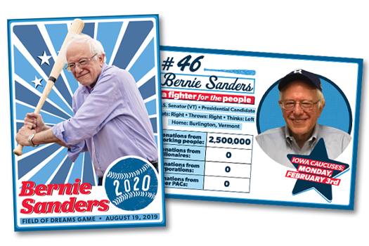 Bernie Sanders Novelty 1994 Style Presidential Baseball Card Premium Photo Stock 