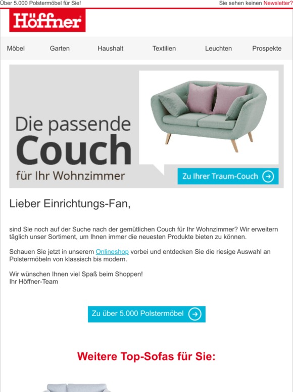 Möbel Höffner Die passende Couch für Ihr Wohnzimmer Milled