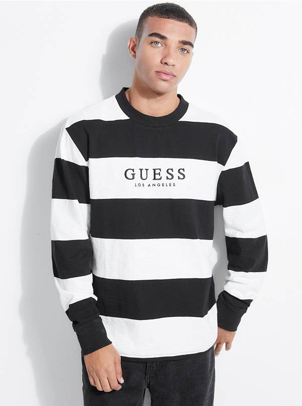 guess oversized striped tee