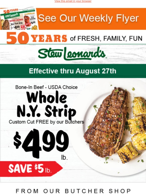 Stew Leonard's Gift Baskets Stew's Weekly Specials Our Lowest Price