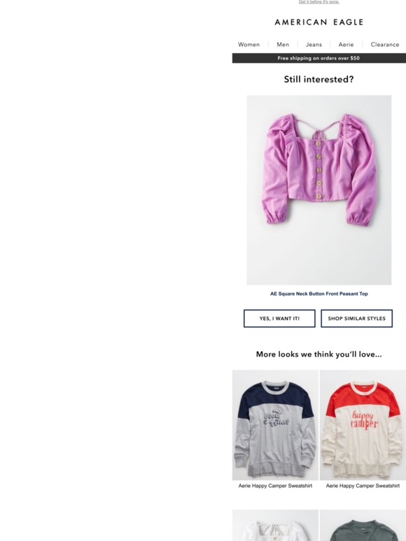 american eagle peasant top