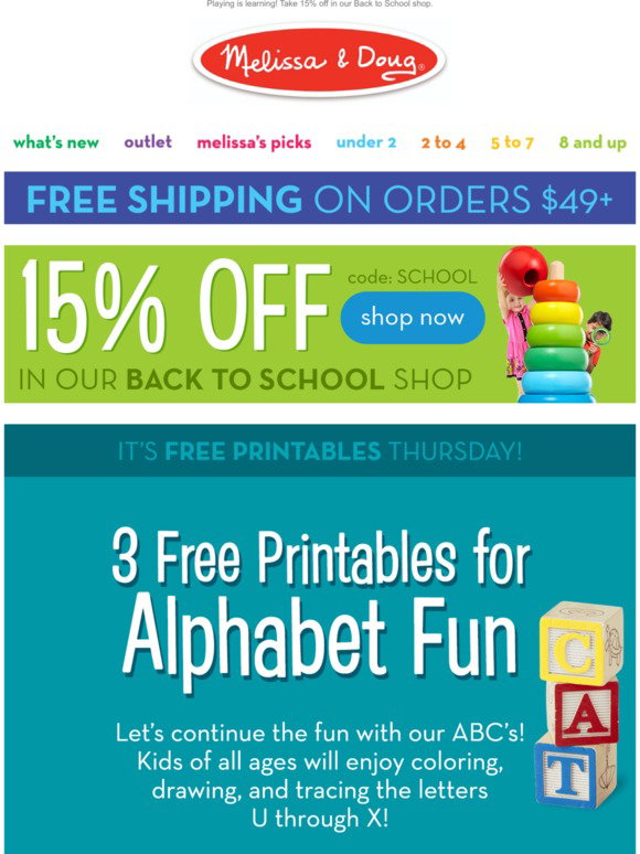 Melissa &amp; Doug: Here are your 3 free printables for this weekend! | Milled