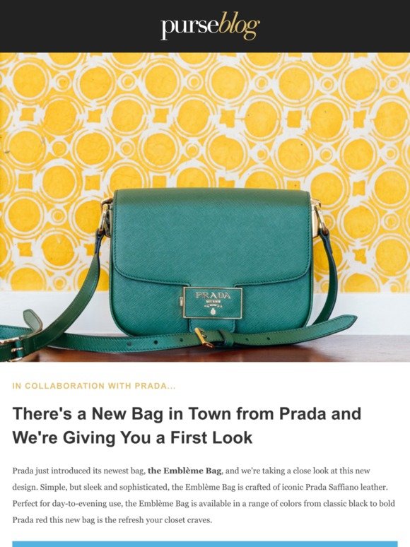 PurseBlog: Your First Look at the Brand New Prada Emblème Bag