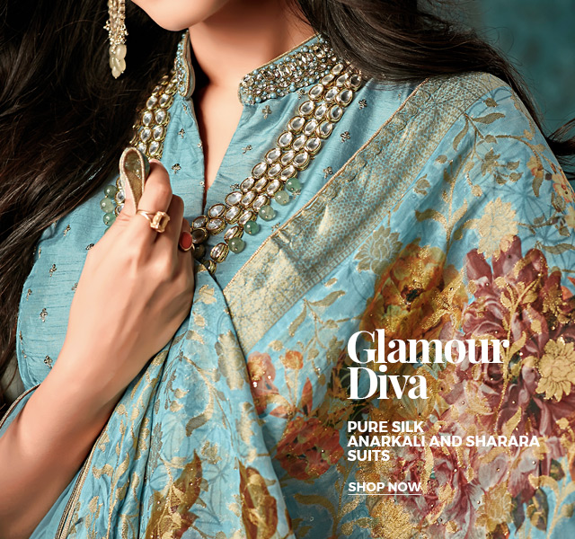 raw silk anarkali suits