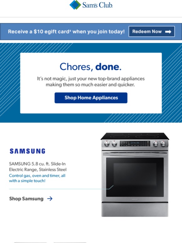 Sam's Club Get the lowdown on top appliances. Milled