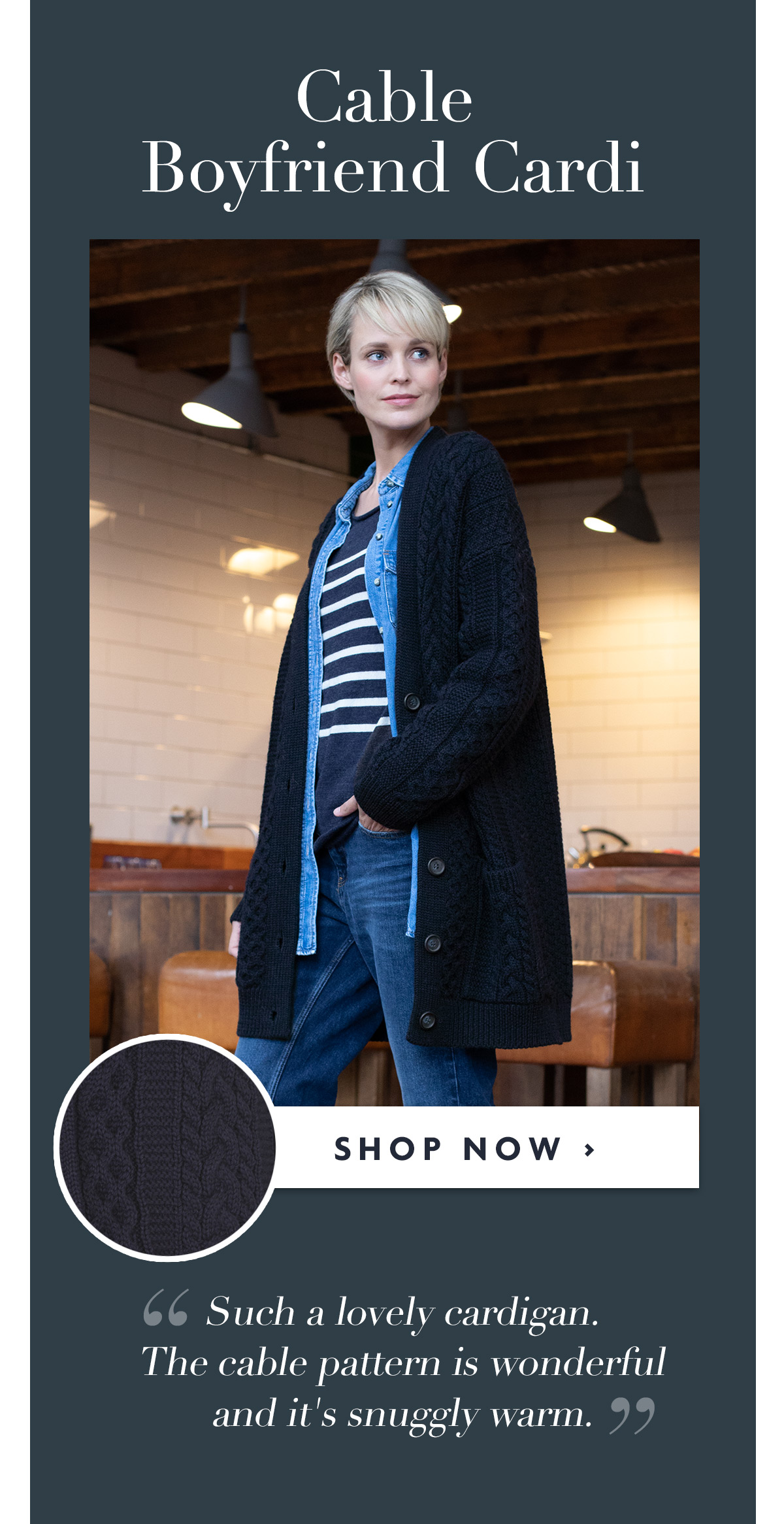 celtic and co boyfriend cardigan