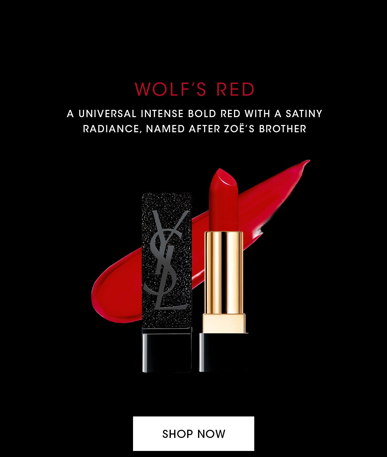 ysl wolf's red lipstick