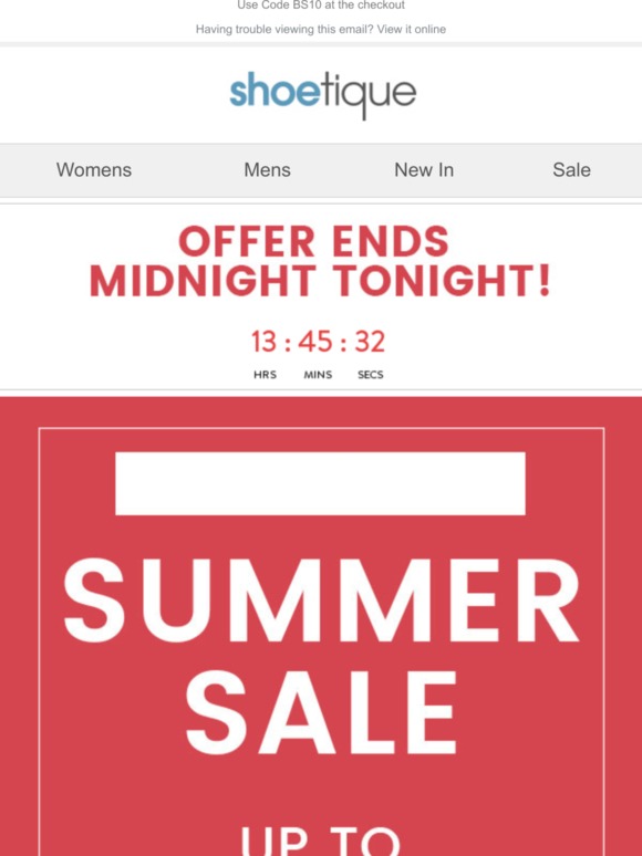 Half Price Sale + Get An Extra 10% Off Off Ends Midnight! 🌞