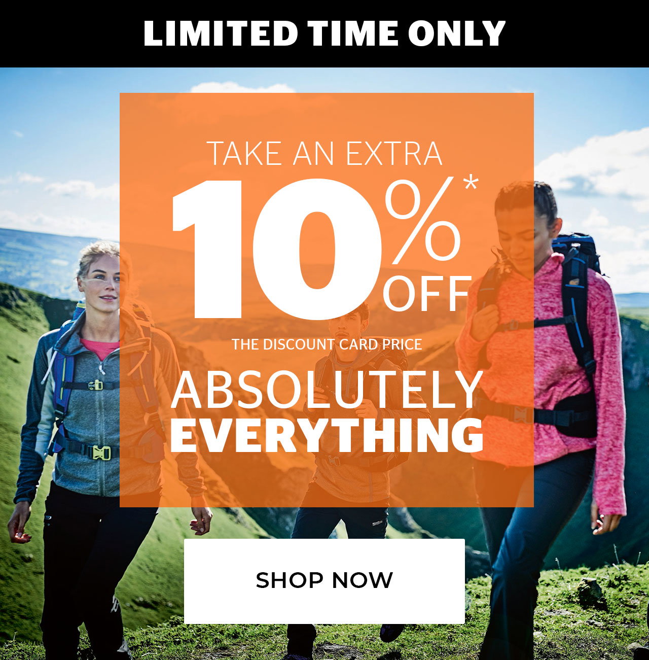 Go Outdoors Bank Holiday Treats Extra 10 ALL Departments Milled