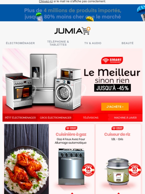 jumia.ci Smart Technology TV, Électroménager, le meilleur sinon RIEN