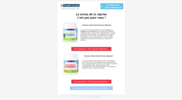 Pas de Stress pour la reprise !!
