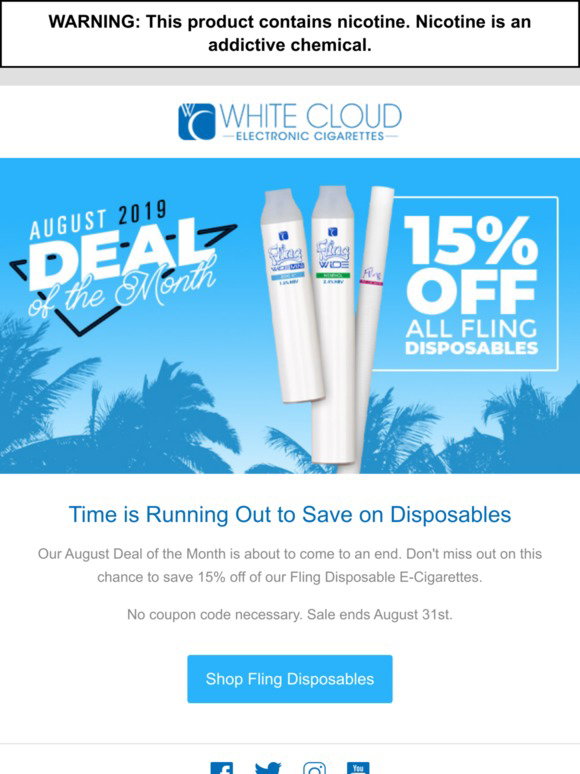 fling e cigarettes White Cloud: Try Fling Originals and Save Big this Month!