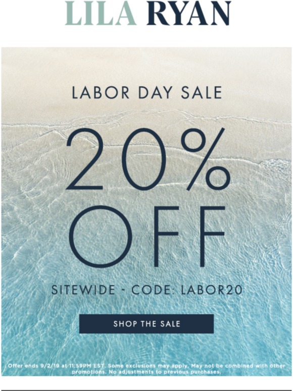 Shop our Labor Day Sale
