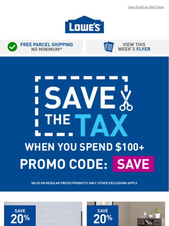 Lowe's Canada Save the Tax Promo Code inside! Milled