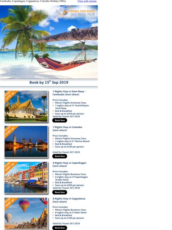 Cheapest Holiday Packages: Save up to £250* pp & Exclusive fare starting from £489* pp only