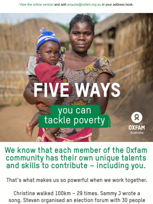 Here are five ways you can change the world, -🙌