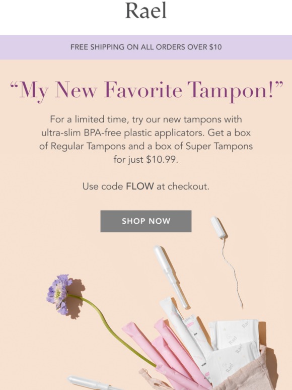 Rael Exclusive Try our new tampons Milled