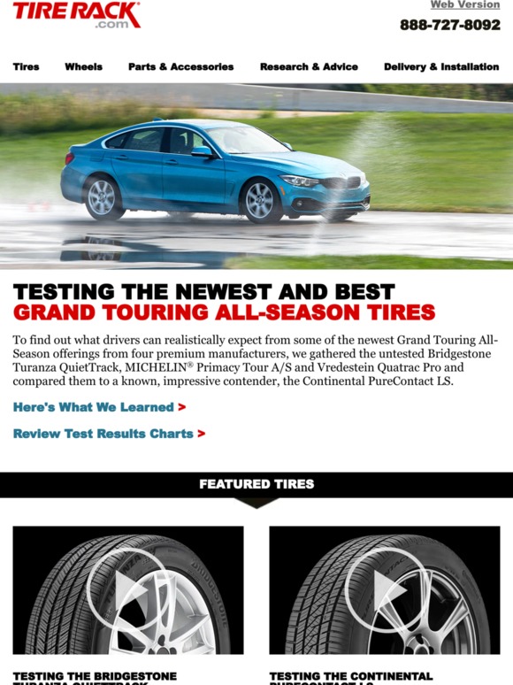 Tire Rack Testing the Newest and Best Grand Touring AllSeason Tires