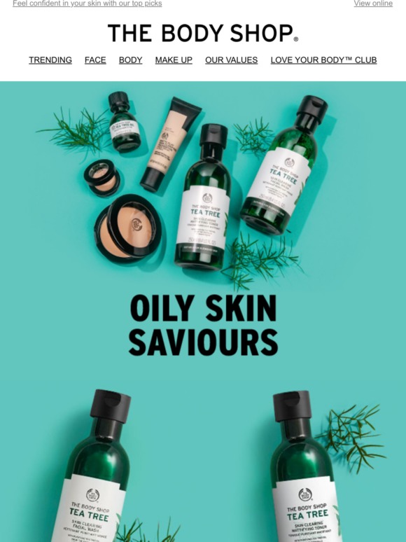 body shop skin care routine for combination skin