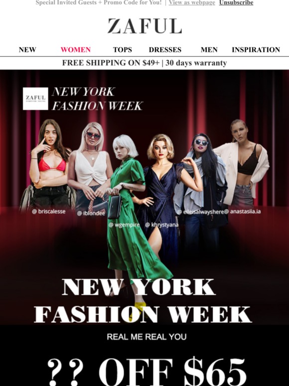 You're Invited | New York Fashion Week X ZAFUL