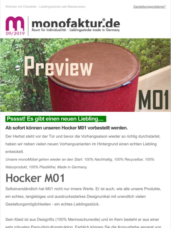 Neues von monofaktur GmbH
