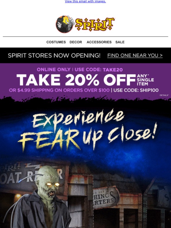 Spirit Halloween Stores Opening Take 20 OFF + Keep out of the