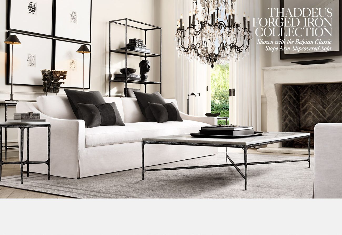 Restoration Hardware: The Thaddeus Forged Collection. Now in 3 Finishes ...