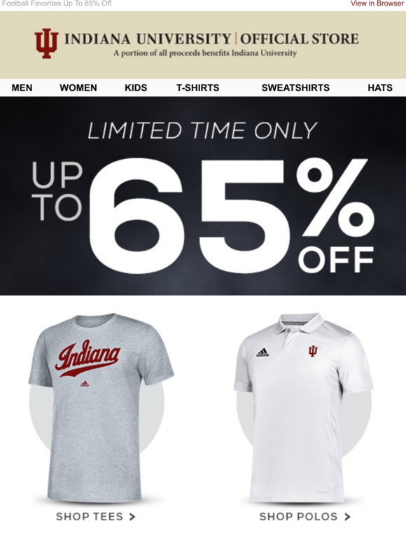 Indiana University Official Store Dominate Your Next Game Day Milled