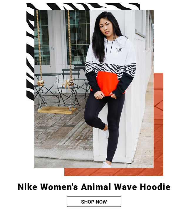 nike women's animal wave hoodie