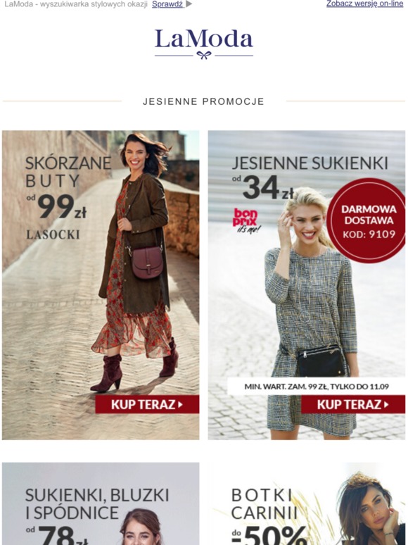 Wybierz modne buty na jesień od 99 zł 🍂