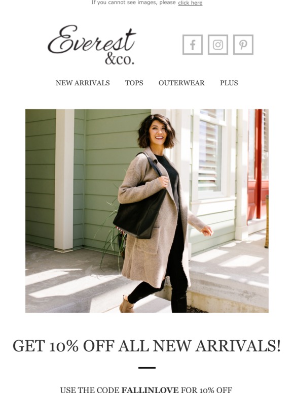 10% OFF NEW ARRIVALS & MORE! TODAY ONLY