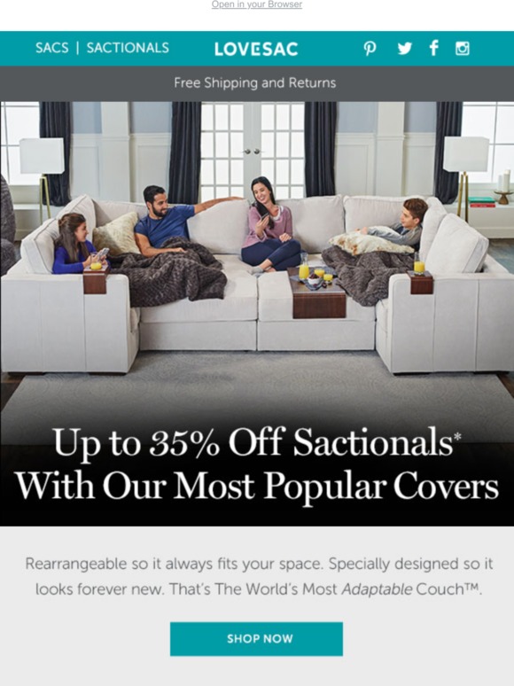 LoveSac Save up to 35 on the only couch that can last a lifetime 🏥👶👦👨👴 Milled