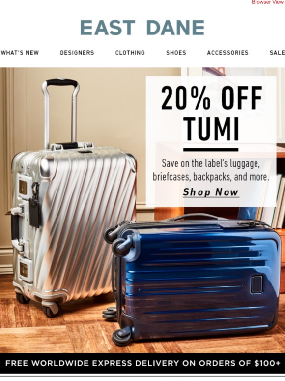 tumi 20 off