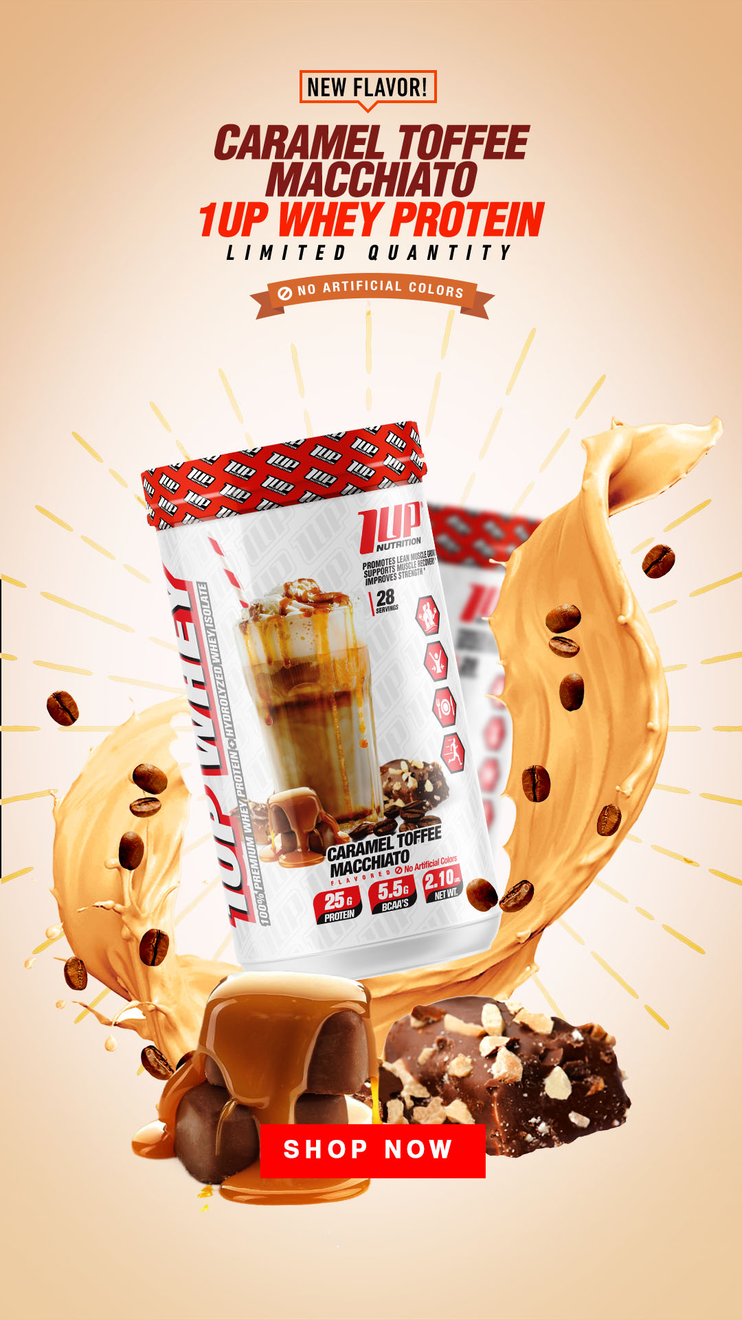 1 UP Nutrition 🔥NEW Caramel Toffee Macchiato Protein Milled