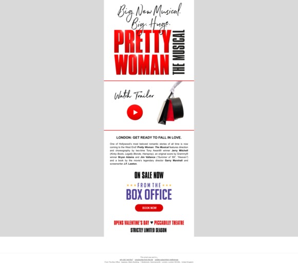 Pretty Woman The Musical on sale now
