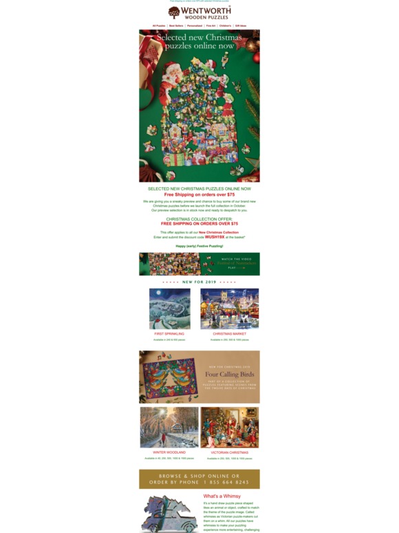 Wentworth Wooden Puzzles Selected new Christmas puzzles online now