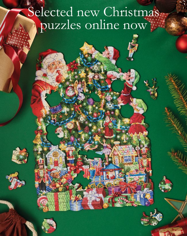 Christmas Tree Wooden Puzzle Miniature Wentworth 30 Piece Festive Fir Jigsaw 